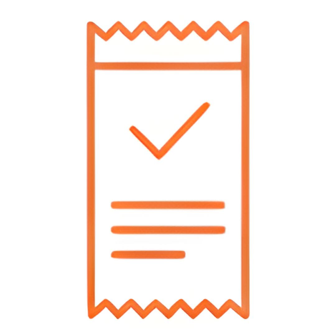 Smart cooler transaction receipt icon