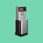 AutoKeg Mini self-pour beer dispenser with touchscreen and dual taps for card-ready beer pouring.