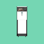 Front view of AutoKeg Mini card-ready beer tap machine with one pour spout and digital control screen.