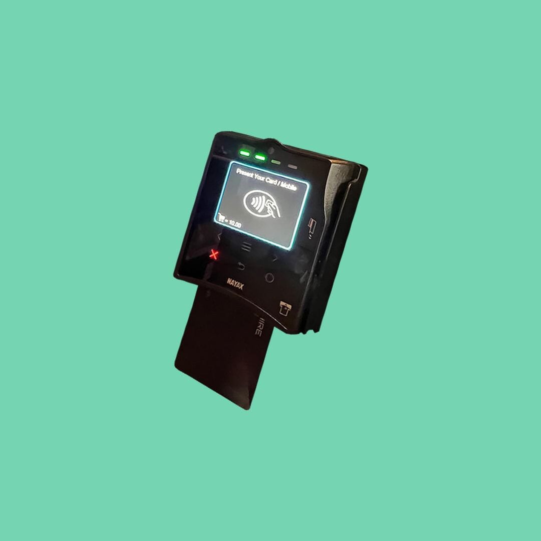 NAYAX VPOS Touch screen ready for contactless payment.