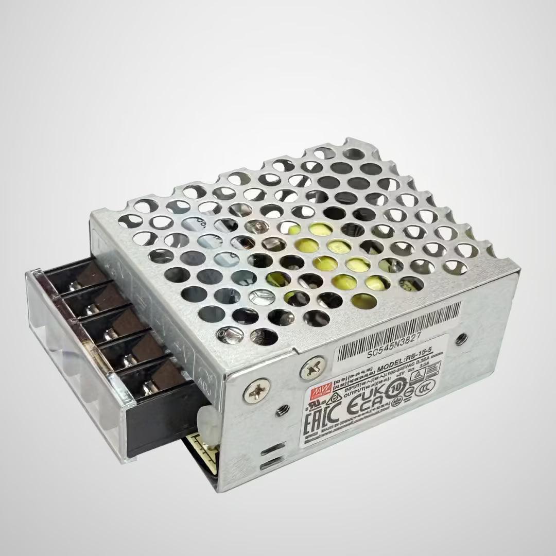 5V power supply unit for ReyVend AI Smart Cooler providing stable power to computer vision and vending system components
